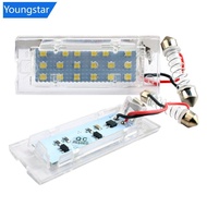 【FY】  2Pcs License Plate Light Error Free License Plate Lights Canbus Full LED Number White For BMW 