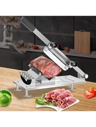 家用手動食品水果切片機,羊肉牛肉切片機,冷凍肉切割機,羊肉片切割機可調節厚度