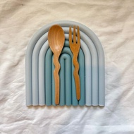 [Ready Stock] Wavvie Wooden Set ( Spoon & folk)