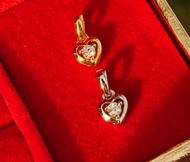 จี้รูปหัวใจ ทองคำแท้ 9K เพชรสังเคราะห์นำเข้า น้ำ 100 สวยยิ่งกว่าเพชรแท้!! มีใบรับประกันสินค้า แหวนทองแท้ แหวนเพชรทองแท้ แหวนหมั้น