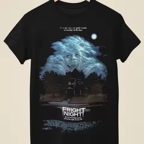 Fright Night Movie Poster Inspired Unisex Black T Shirt