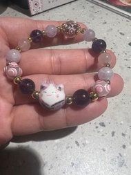 招財貓水晶手鍊