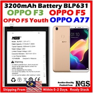 ORl NGS Brand 3200mAh Battery BLP631 Compatible For OPPO F3 OPPO F5 OPPO F5 Youth OPPO A77 CPH1723 C
