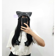 HANDMADE CAT BEANIE HAT/STAR CAT HAT/ CAT HAT CAT BEANIE HAT CUTE BEANIE HAT VIRAL/ FASHION KOREA AE