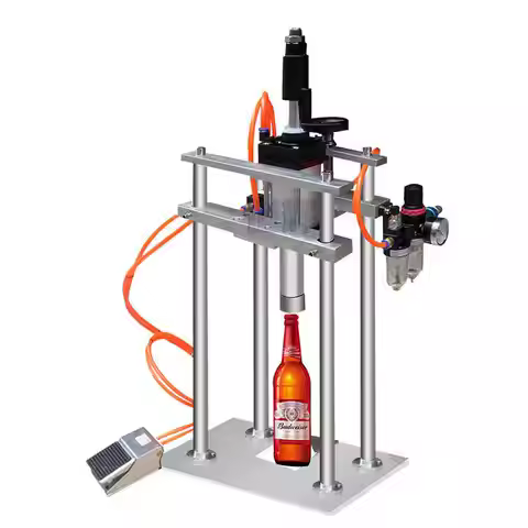 Applicable to Desktop Desktop Pneumatic Glass Beer Perfume Bottle Crown Capping Machine Perfume Bott