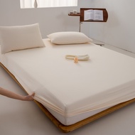 Low priceSoft Cotton Fitted Sheet Single Double King Queen Size Mattress Cover with Elastic Band Bed