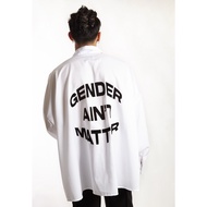 OCWA OVERSIZED GENDER AINT MATTER SHIRT WHITE MAN