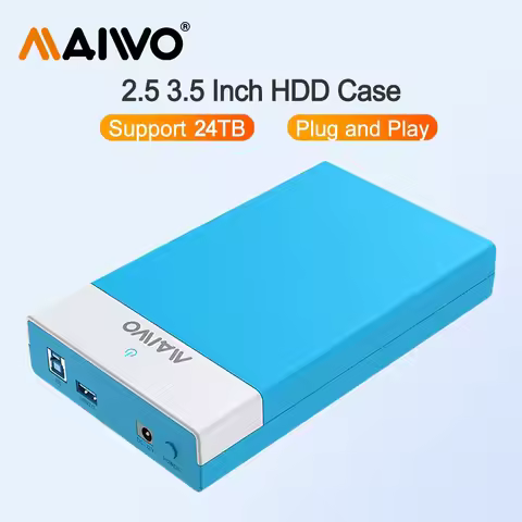 MAIWO 3.5" &2.5" SATA III / II / I HDD SSD Enclosure SATA To 24TB USB3.0 5Gbps Adapter External Hard