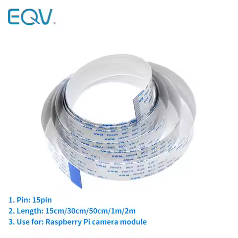 2M 1M 50CM 30CM for Raspberry Pi 3 Camera Cable Ribbon FFC 15pin 0.5mm Pitch Flat Wire Cable for Ras