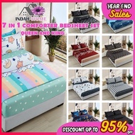 #CMFS  880TC 7 IN 1 Cadar Comforter Set Tebal Toto/blanket/Selimut/Bed sheet/ QUEEN KING Comforter B