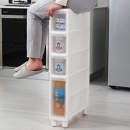 Slim cabinet storage cabinet drawer-style plastic transparent storage cabinet for kitchen and bathro