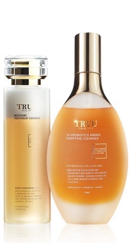 TRUU 76酵母胺基酸淨膚潔顏露+ 蜂王乳極潤修護精華露