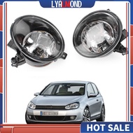 ALMOND 1 Pair Front Fog Light Lamp Lens With Bulbs Compatible For Golf MK6 Jetta MK6 Tiguan CADDY MK3 SEAT ALHAMBRA