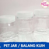 Pet Jar Round (1Pc) Balang Kuih | Balang Biskut | Balang Plastik | Biscuit Jar Plastic Jar PET Container by Azim Bakery