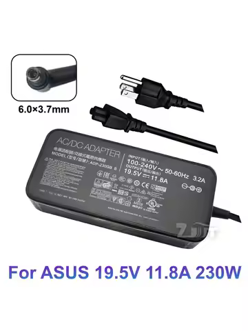 19.5V 11.8A 6.0*3.7mm 230W AC Laptop Charger For ASUS ROG GM501GS GX501V GX501VI GX501VI-XS75 ADP-23