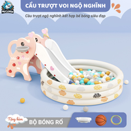 Cầu trượt Pakey Elephant bản đúp dày dài Cầu trượt cho bé đủ 3 màu đáng yêu