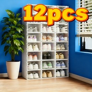Large size shoe box storag organizer foldable Transparent Box shoe rack organizer with cover