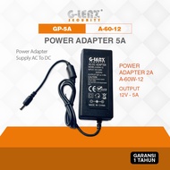 GLENZ POWER ADAPTOR 5A 12V SUITABLE FOR DVR & 5A 12V ADAPTOR/NVR - GP-5A