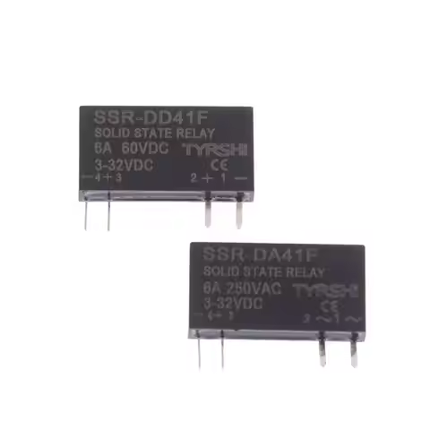 SSR-41FDD/41FDA Solid State Relays DC To DC Slim Relay Module 3-32VDC 6A Mini Relay Non-contact DIN 