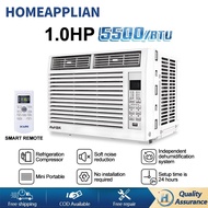 COD 1.0/0.6HP horizontal window air conditioner integrated air conditioner with remote control