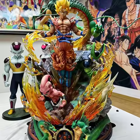 Dragon Ball 6th Anniversary Goku High Quality Edition GK Muscle Dance Cloud Anime Handheld Model Sta