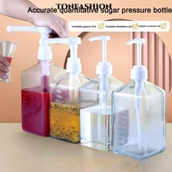 TONFASHION Coffee Syrup Press Bottle, 5/8/10CC with Scale Syrup Drip Dispenser, Durable 1600ml Large