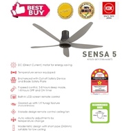 [KDK] 60" Remote Control Ceiling FAN (5 Blade) (Dark Grey) (K15Z5-QEY) (9 Speed) - Suitable for Low 