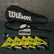 DUNLOP WILSON PROSTAFF RF 97 Black premium Tennis Racket + String S-gutDUNLOP free bag