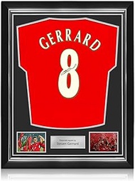 Steven Gerrard Back Signed Liverpool 2005 Football Shirt. Superior Frame