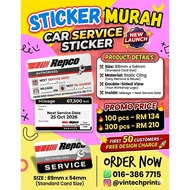 CAR SERVICE STICKER (NEW LAUNCH)