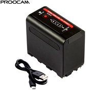 PROOCAM JX-98 Smart battery camera LED Light Display USB Micro Same Np-F970 F960 D970 Np-F550 Np-F77