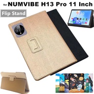 for NUMVIBE H13 H 13 Pro 11 Inch Tablet Silk Pattern Cover Flip Stand Full Body Protective Case