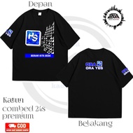 Ora Hs Ora Yes T-shirt biru /Hs Distro T-shirt Original Slim Rangkabongan Nyeni Unisex Cotton Combed