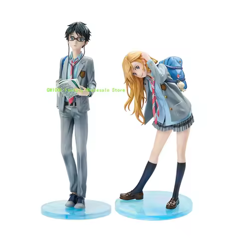 Original Genuine HobbyMax Your Lie in April 22.5cm Miyazono Kawori Arima Kousei PVC Collection Model