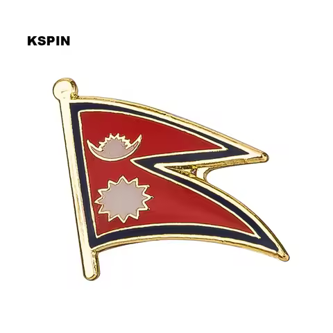 Nepal Flag Badge Pin Lapel Pin Badge for Backpack