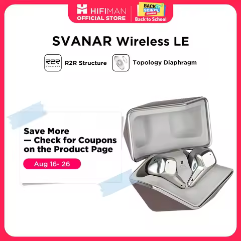 HIFIMAN SVANAR Wireless LE Noise Cancelling Bluetooth in-Ear Hi-Fi Earphones with Hymalaya DAC, Topo