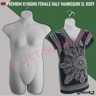Large Size Hanging Mannequin Plastic Female Half Body Patung Gantung Wanita Plus Size XL Size Thick 