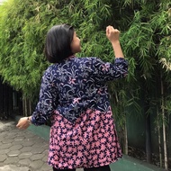 [✅Baru] Blazer Batik Wanita Lengan Panjang - Enom