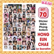 SET of 70 HONG EUNCHAE sealed stickers - Cut out - Cute 4x4cm stickers, just peel and stick |Kemphot