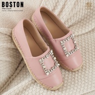 รองเท้าหนังแกะ รุ่น Boston Pink color (สีชมพู)