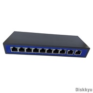 [Diskkyu] 9 Port 10/100 Mbps 8 POE Port &amp; 2 Uplink Power Over Ethernet Switch Adapter