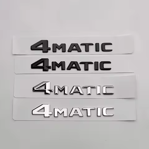 QA 3d ABS Chrome Black 4 Matic Logo 4Matic Emblem Letters Nameplate Car Trunk Badge 4matic Sticker A