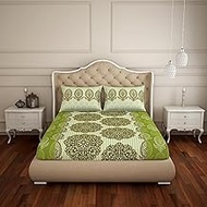 Spaces Atrium 100% Cotton Medium Double Bedsheet with 2 Pillow Covers |Skin Safe and Breathable Mate