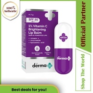 The Derma Co 1% Vitamin C Brightening Lip Balm (4.5g) with SPF 50 PA +++ Reduce Lip Pigmentation