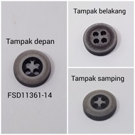 DOUBLE ONE Polyester Button Pattern FSD11361-14'"(±9mm)