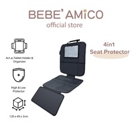 Bebe Amico Official Store 4-in-1 Car Seat Protector with Footrest & Tablet Holder