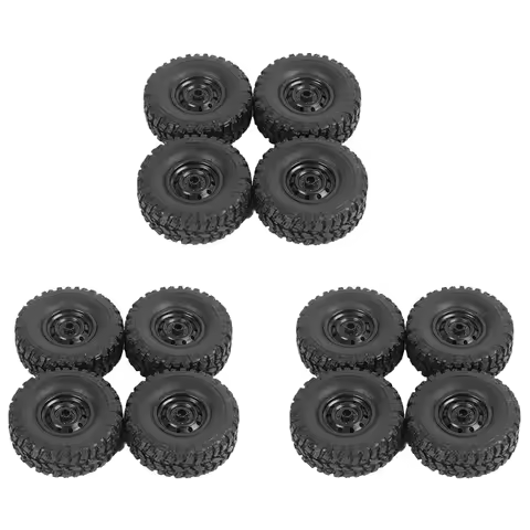 HJ-12Pcs 65Mm Tire Tyres Wheel For MN D90 D99S MN-90 MN91 MN98 MN99S WPL C14 C24 C24-1 C34 B14 B24 B