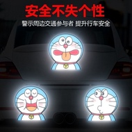 Electric Car Reflective Warning Sticker Doraemon Creative Decoration Car Sticker Motorcycle Body Decoration Reflective Sticker DT27