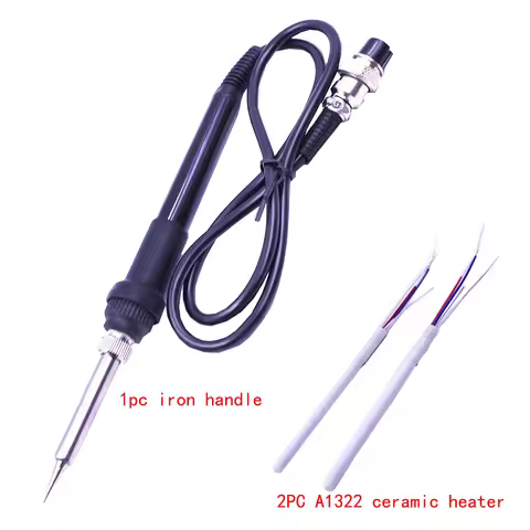 With 2pcs Extra Heating Element Original Saike Soldering Station Universal Soldering Iron Handle For