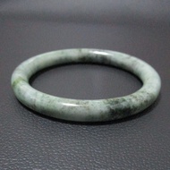 Burmese Jadeite Bracelet Inner Size 63mm Width 9.1mm Light Green Dark Beautiful Natural Can Be Worn 
